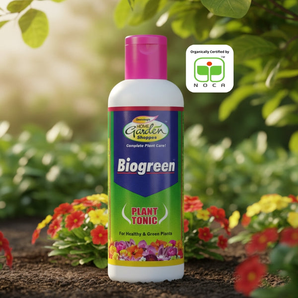 Biogreen 100 ml | Seaweed Extract Plant Growth Promoter for Greener Leaves, More Flowers & Stress-Free Transplanting